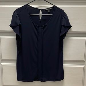 41 Hawthorn navy blue blouse size large.